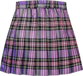 img 3 attached to 👗 Cromoncent Junior Pleated School Uniform Girls' Clothing - Stylish Skirts & Skorts for All-Day Comfort