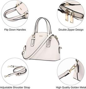 img 1 attached to 👜 Stylish Crossbody Classic Double Satchel Shoulder Women's Handbags & Wallets - Sleek Satchels for Fashion-Forward Women