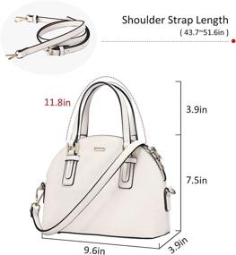 img 2 attached to 👜 Stylish Crossbody Classic Double Satchel Shoulder Women's Handbags & Wallets - Sleek Satchels for Fashion-Forward Women