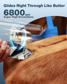 img 2 attached to Efficient And Quiet Grooming With Oneisall Dog Clippers For Thick Coats | Rechargeable And Waterproof Pet Shaver With Stainless Steel Blade
