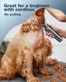 img 1 attached to Efficient And Quiet Grooming With Oneisall Dog Clippers For Thick Coats | Rechargeable And Waterproof Pet Shaver With Stainless Steel Blade