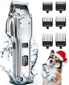 img 4 attached to Efficient And Quiet Grooming With Oneisall Dog Clippers For Thick Coats | Rechargeable And Waterproof Pet Shaver With Stainless Steel Blade