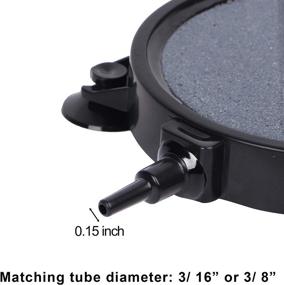 img 2 attached to Umoonfine 5 Inch Air Stone Disc Bubbler Diffuser for Aquariums and Hydroponics - Enhancing Oxygen Levels for Fish Tanks