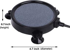 img 3 attached to Umoonfine 5 Inch Air Stone Disc Bubbler Diffuser for Aquariums and Hydroponics - Enhancing Oxygen Levels for Fish Tanks