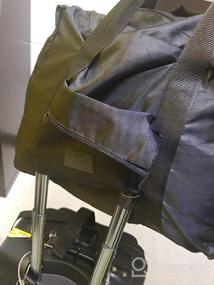 img 5 attached to Красная непромокаемая складная дорожная сумка-дафл, легкая сумка для ручной клади, багажная сумка Weekender, ночная сумка для женщин и мужчин