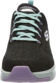 img 3 attached to Skechers Womens Sneaker Black Lavender Women's Shoes : Athletic