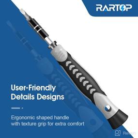 img 1 attached to 🔧 RARTOP 130-in-1 Precision Screwdriver Set with 120 Bits – Magnetic Repair Tool Kit for Electronics, iPhones, Jewelers, Game Consoles – White, Mini Built-in Box