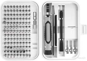 img 4 attached to 🔧 RARTOP 130-in-1 Precision Screwdriver Set with 120 Bits – Magnetic Repair Tool Kit for Electronics, iPhones, Jewelers, Game Consoles – White, Mini Built-in Box