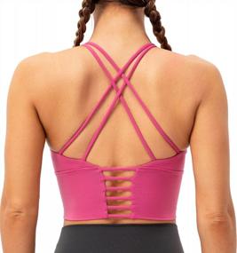 img 4 attached to Lavento Women'S Longline Sports Bra - Medium Support For Optimal Yoga And Workout Experience