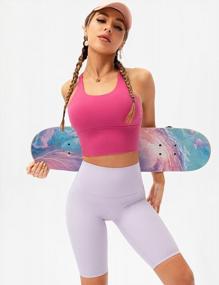 img 1 attached to Lavento Women'S Longline Sports Bra - Medium Support For Optimal Yoga And Workout Experience