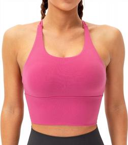 img 3 attached to Lavento Women'S Longline Sports Bra - Medium Support For Optimal Yoga And Workout Experience
