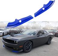 🚗 dark blue front bumper lip protector | compatible with 2015-2021 dodge challenger r/t scat pack, 2019-2021 r/t gt | replaces 68327082aa, 68327083aa | set of 2 lip guards | not suitable for widebody логотип