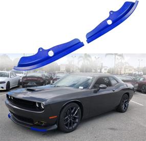 img 4 attached to 🚗 Dark Blue Front Bumper Lip Protector | Compatible with 2015-2021 Dodge Challenger R/T Scat Pack, 2019-2021 R/T GT | Replaces 68327082AA, 68327083AA | Set of 2 Lip Guards | Not Suitable for Widebody