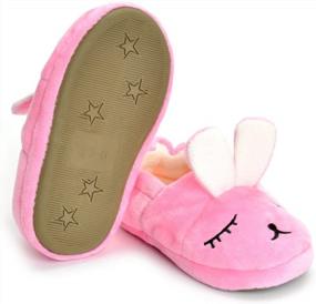 img 2 attached to ESTAMICO Cute Bunny Slippers For Toddler Girls: Soft And Warm Cartoon Rabbit Winter House Shoes