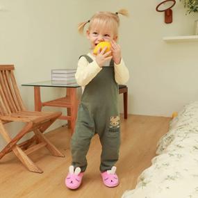 img 1 attached to ESTAMICO Cute Bunny Slippers For Toddler Girls: Soft And Warm Cartoon Rabbit Winter House Shoes