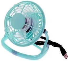 img 2 attached to 🌬️ iMBAPrice 4" Quiet USB Mini Desktop Fan – Light Blue with ON/Off Switch – Retail Box Included