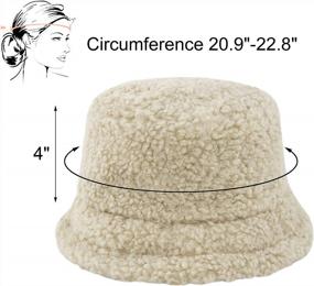img 2 attached to Women'S Winter Bucket Hat - Vintage Faux Fur Wool Fisherman Cap For Outdoor Warmth