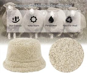 img 1 attached to Women'S Winter Bucket Hat - Vintage Faux Fur Wool Fisherman Cap For Outdoor Warmth