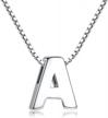 925 sterling silver personalized initial necklace - 26 alphabet pendant for women men logo