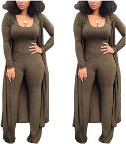 img 3 attached to Women Outfits Cardigan Palazzo Jumpsuit Women's Clothing ~ Jumpsuits, Rompers & Overalls