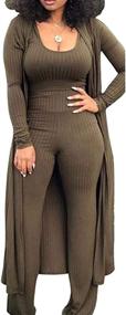 img 4 attached to Women Outfits Cardigan Palazzo Jumpsuit Women's Clothing ~ Jumpsuits, Rompers & Overalls