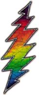 🌈 grateful dead rainbow lightening bolt window sticker: vibrant decal for all deadheads (9" x 3.5") логотип