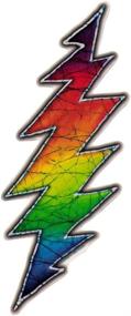 img 1 attached to 🌈 Grateful Dead Rainbow Lightening Bolt Window Sticker: Vibrant Decal for All Deadheads (9" X 3.5")