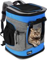 🐾 tirrinia pet backpack carrier for small cats & dogs - airline-approved travel carrier with dual entry and padded back support: ideal for hiking, walking, cycling & outdoor adventures logo