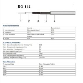 img 1 attached to Усильте сигнал сотовой связи с помощью коаксиального кабеля Superbat RG142 — высокая мощность и низкие потери с разъемами N Male-N Male для оптимального усиления