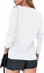 img 1 attached to Women'S Long Sleeve Knit Cardigan Sweater Button Down Crew Neck Soft