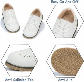 img 1 attached to 👞 Comfortable Lace-Up Oxford Dress Shoes for Toddler Girls and Boys - Ideal for School Uniforms and Special Occasions (Toddler/Little Kid)