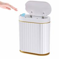 upgrade your waste management with touchless sensor smart trash can in white and gold logo