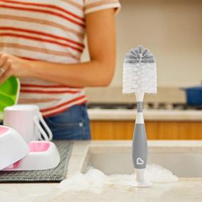 img 3 attached to Efficient Cleaning With Munchkin Grey Bristle Bottle Brush - 2 Pack