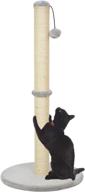 kazura 34-inch tall cat scratching post, sisal rope and plush covered base, scratcher for kittens logo