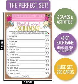 img 1 attached to Entertain Your Guests With Neatz 240-Piece Bridal Shower Games Set: 6 Games For 40 Guests, Pink Mason Jar Design To Match Your Decorations