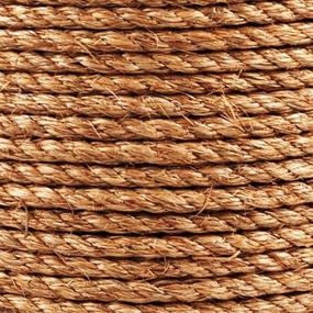 img 3 attached to 🪢 ATERET 1/4 inch x 600 feet Twisted Manila Rope I 3 Strand Natural Fiber Rope I Ideal for Landscaping & DIY Projects - Multipurpose