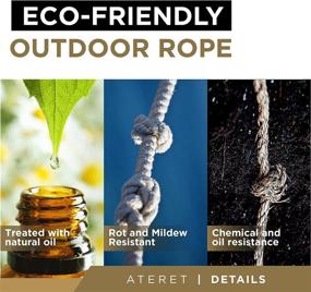 img 2 attached to 🪢 ATERET 1/4 inch x 600 feet Twisted Manila Rope I 3 Strand Natural Fiber Rope I Ideal for Landscaping & DIY Projects - Multipurpose