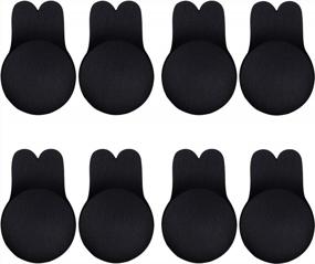 img 4 attached to Reusable Sticky Bra Nipple Pasties - Invisible Adhesive Covers For Women - Pack Of 4 Pairs By ONESING