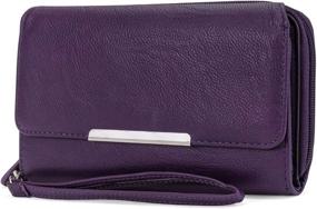 img 4 attached to Womens Blocking Organizer Removable Wristlet Women's Handbags & Wallets ~ Wristlets
