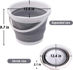 img 3 attached to 10L Premium Collapsible Bucket - Fishing Water Pail for Hiking, Camping & Household Cleaning