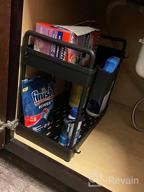картинка 1 прикреплена к отзыву Maximize Your Space With The SOLEJAZZ 2 Tier Under Sink Organizer And Storage - Perfect For Bathroom And Kitchen Cabinets! от Evan Martinez