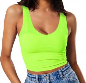 img 3 attached to Women'S Crop Tops: GEMBERA Scoop V Neck Sleeveless Strappy Tanks.