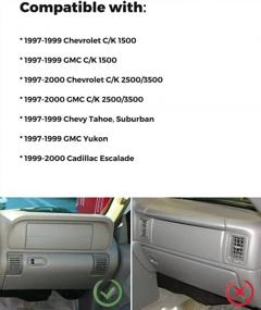 img 3 attached to Коврик для приборной панели ISSYAUTO для 1997-2000 Chevy/GMC C/K 1500 2500 3500, 1997-1999 Yukon/Tahoe, 1999-2000 Escalade, защитный чехол для приборной панели для максимальной защиты