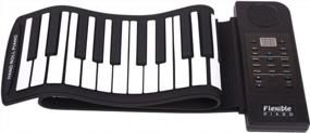 img 3 attached to Lightahead Portable 61 Keys Roll-Up Flexible Electronic Piano Keyboard: Full Soft Responsive Keys Synthesizer with Built-in Speaker – Ultimate Portability & Versatile Performance