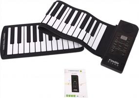 img 1 attached to Lightahead Portable 61 Keys Roll-Up Flexible Electronic Piano Keyboard: Full Soft Responsive Keys Synthesizer with Built-in Speaker – Ultimate Portability & Versatile Performance