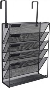 img 3 attached to 5-Tier Wall Mount Hanging File Organizer: Superbpag Universal Partition Hanger - Black