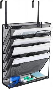 img 4 attached to 5-Tier Wall Mount Hanging File Organizer: Superbpag Universal Partition Hanger - Black
