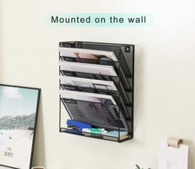 img 2 attached to 5-Tier Wall Mount Hanging File Organizer: Superbpag Universal Partition Hanger - Black