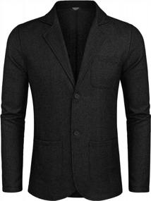 img 3 attached to COOFANDY Men'S Casual Blazers Cotton Slim Fit Sport Coats Lightweight Two Button Suit Jackets