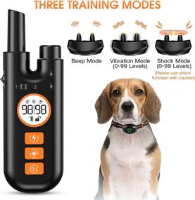 img 3 attached to MAISOIE Electric Dog Training Collar - 1300ft Remote Range, 3 Modes: Beep, Vibration, Shock - IPX7 Waterproof, Rechargeable - Ideal for Small, Medium, Large Dogs